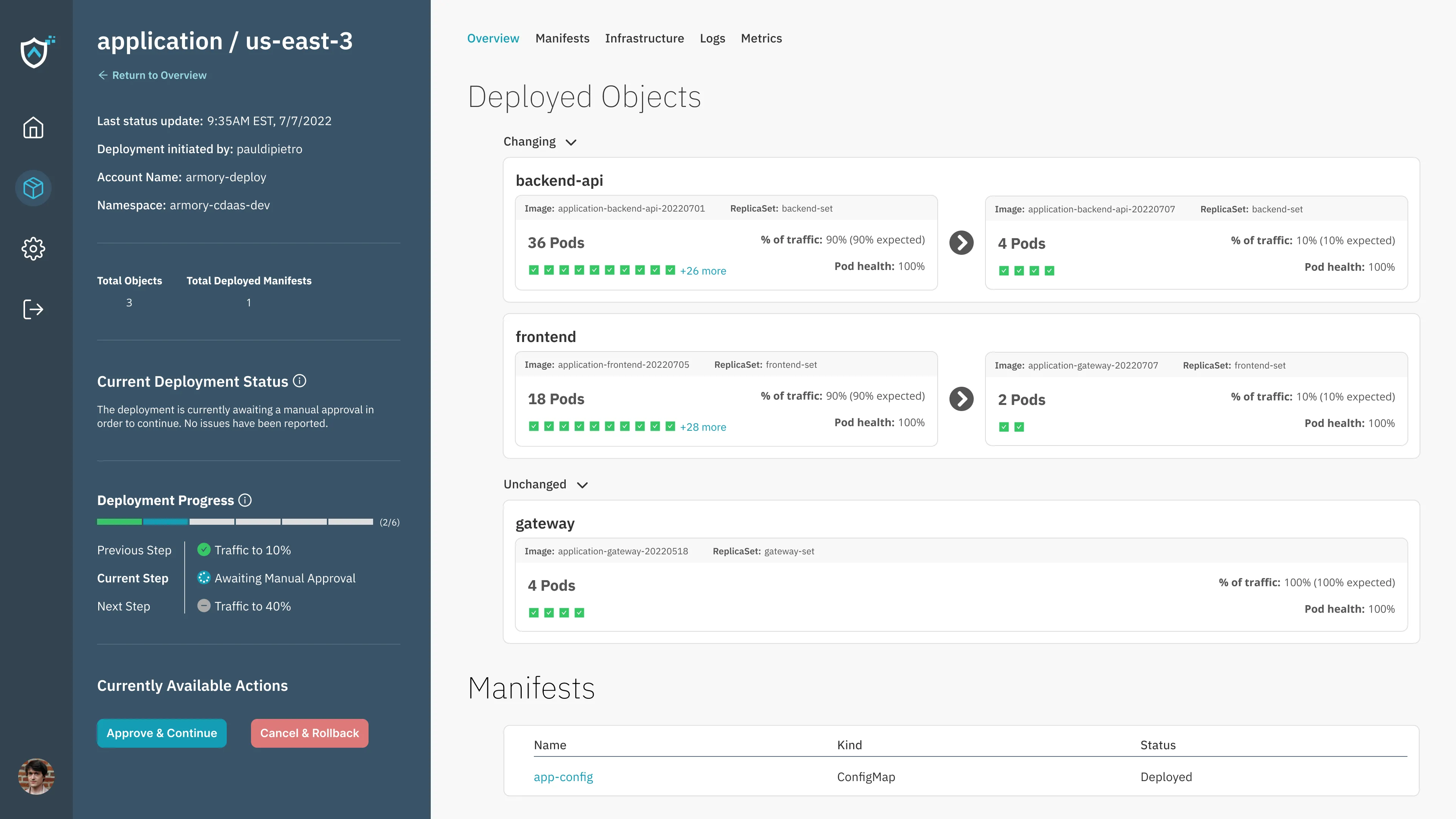 A screenshot of Continuous Deployment-as-a-Service